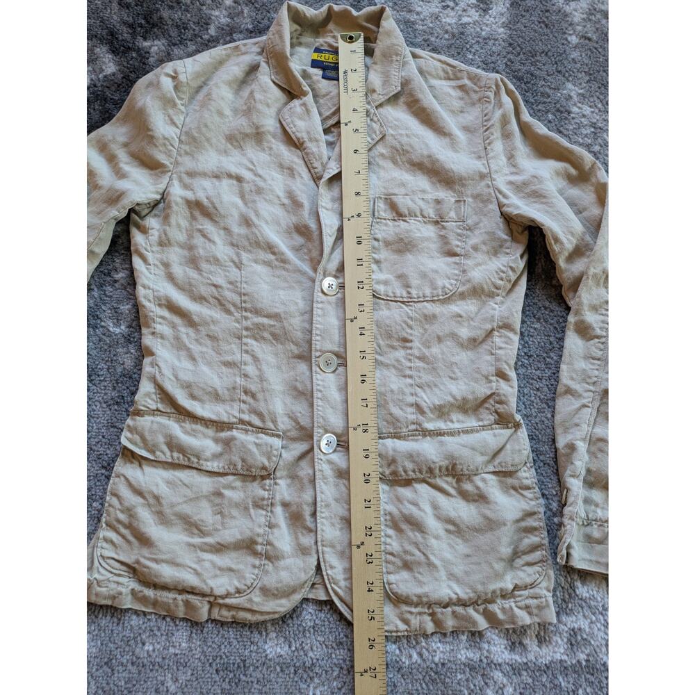 Vintage Ralph Lauren Rugby Women's 100% Linen Blazer Made In Japan - Size 0 RARE - Picture 13 of 16